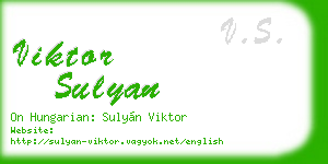 viktor sulyan business card