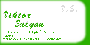 viktor sulyan business card